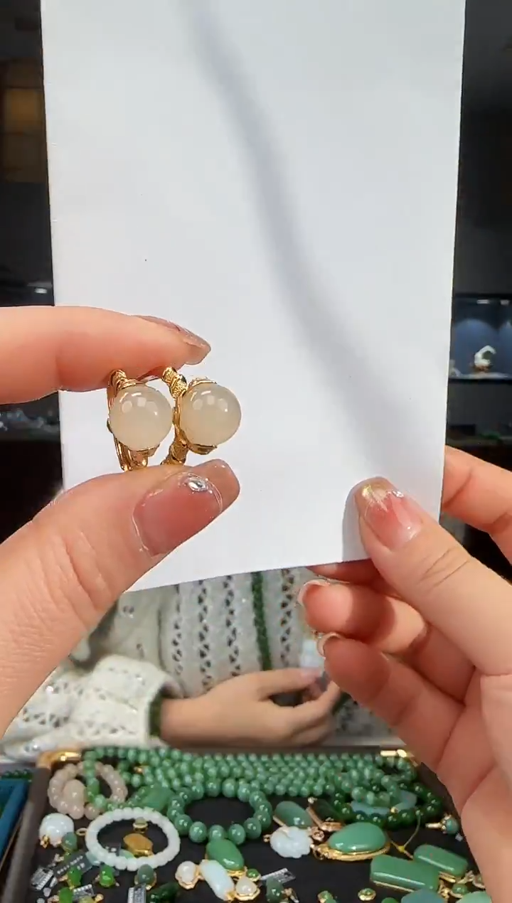 银S925镶嵌戒指和田玉多样性发货拍一发一 