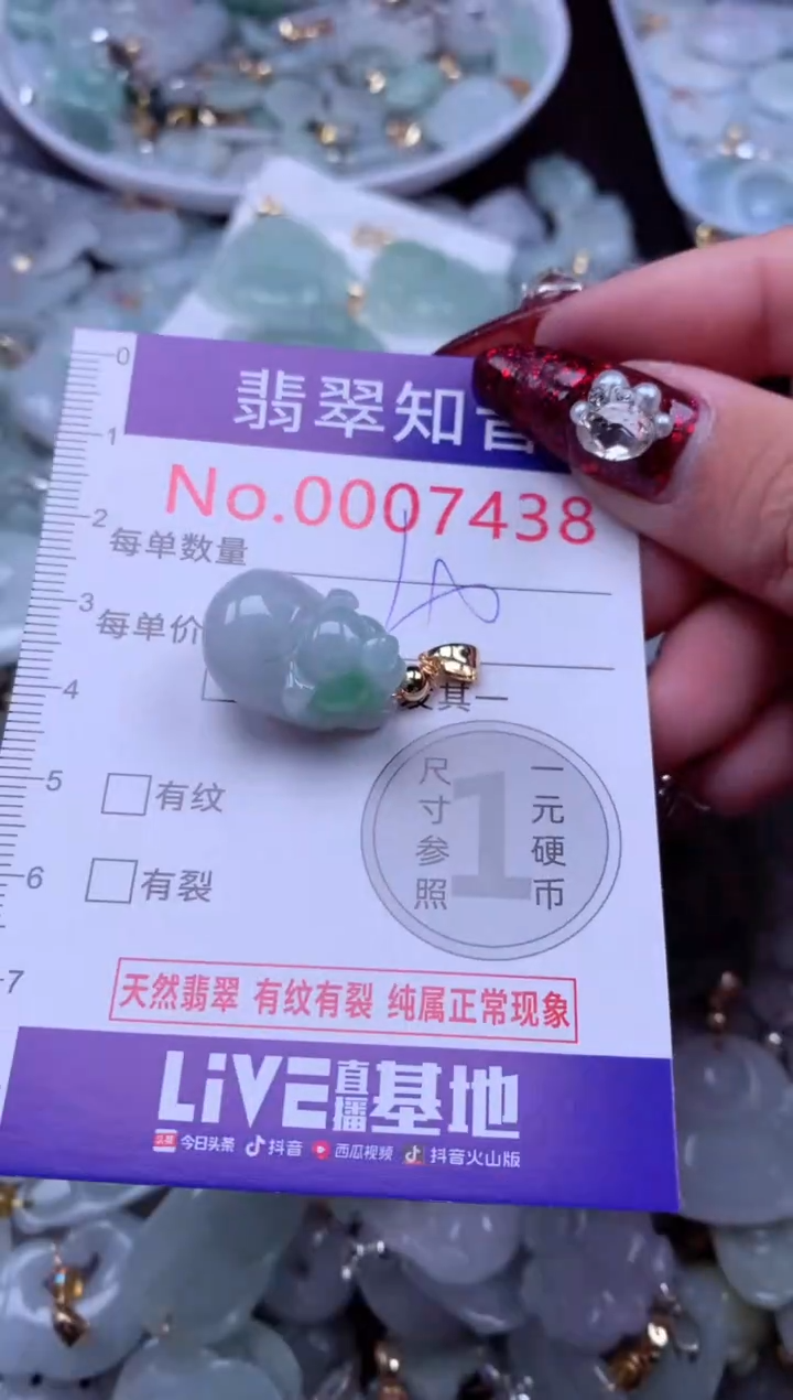 吊坠(不含链)未镶嵌翡翠7438