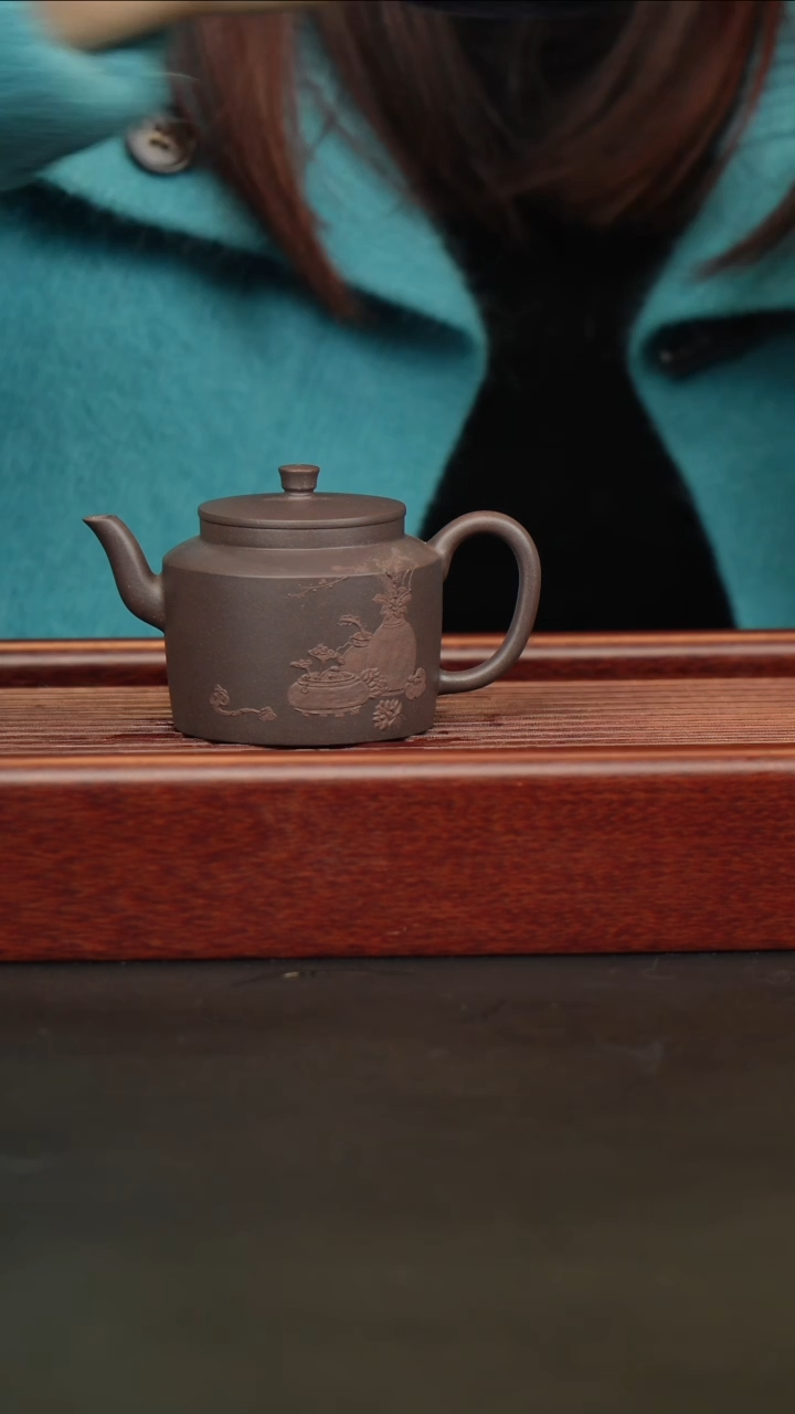 【闪购商品】紫砂茶壶000079紫泥高圆圆光宝堂