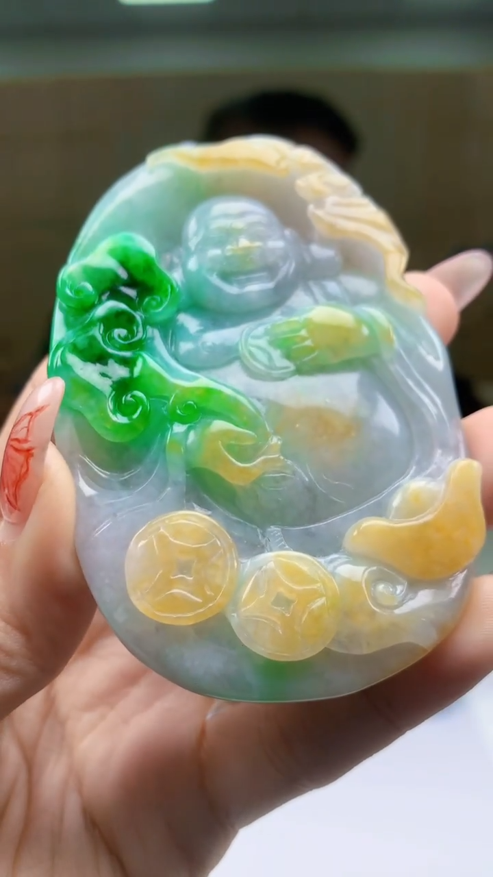 【闪购商品】定制翡翠未镶嵌4969ty-毛货挂件