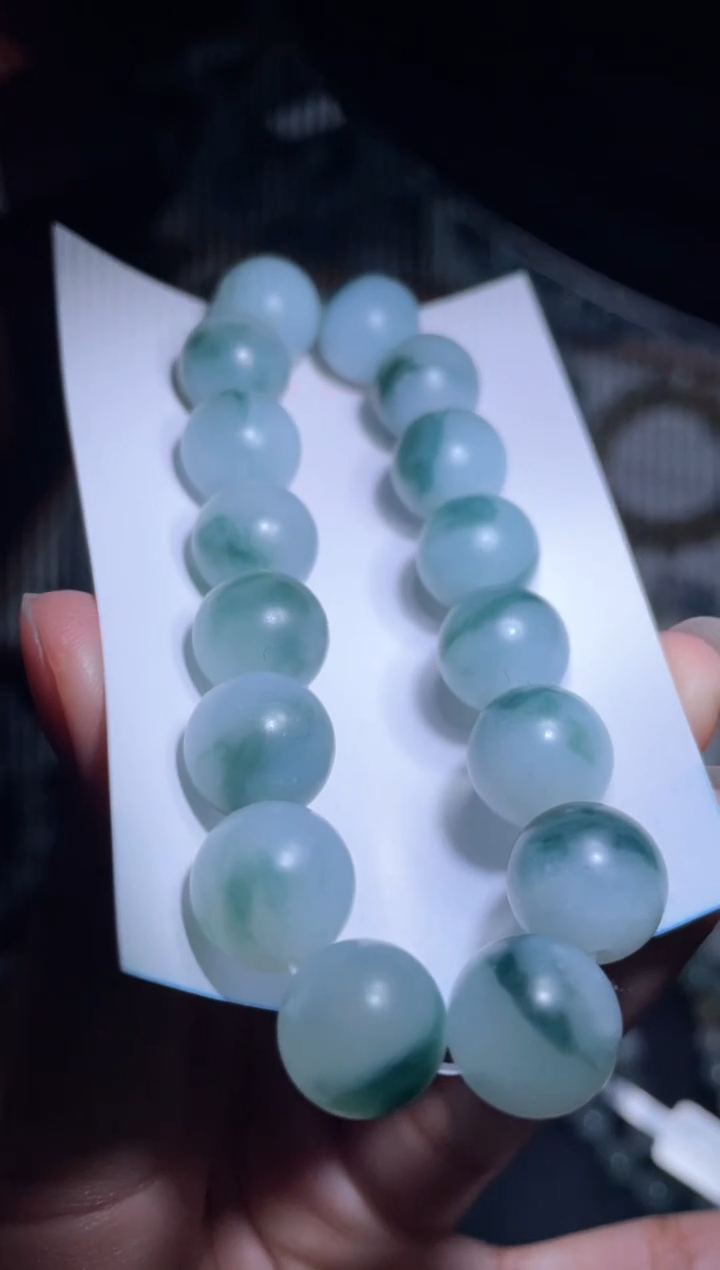 未镶嵌定制翡翠天然缅甸翡翠手串42