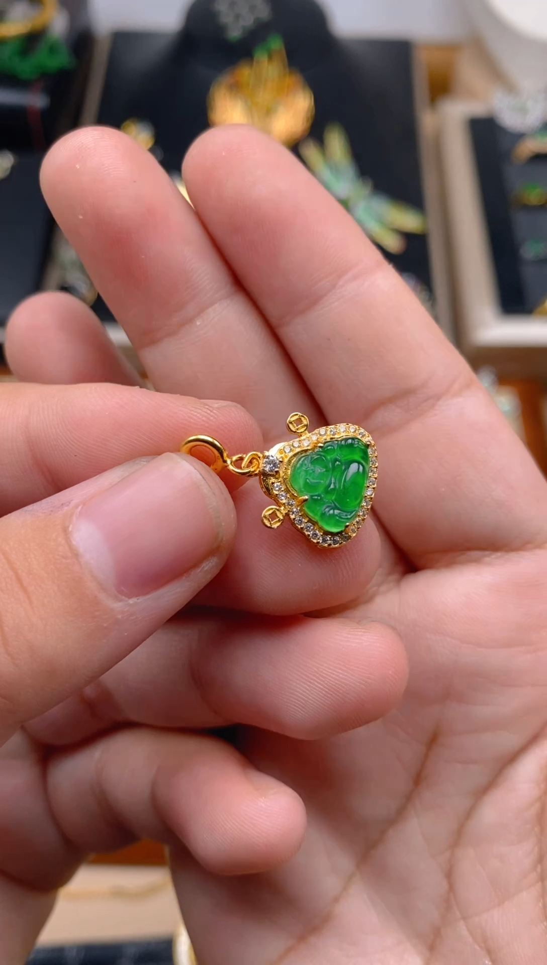 【闪购商品】翡翠颈饰银S925镶嵌佛公