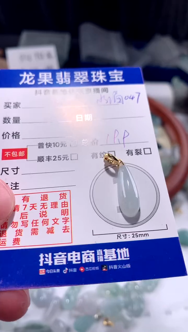 【闪购商品】翡翠颈饰未镶嵌水滴047