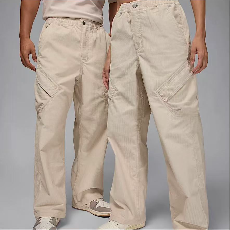 NIKE/耐克男子Jordan流光风灯芯绒杏白色运动休闲长裤HV0527-104