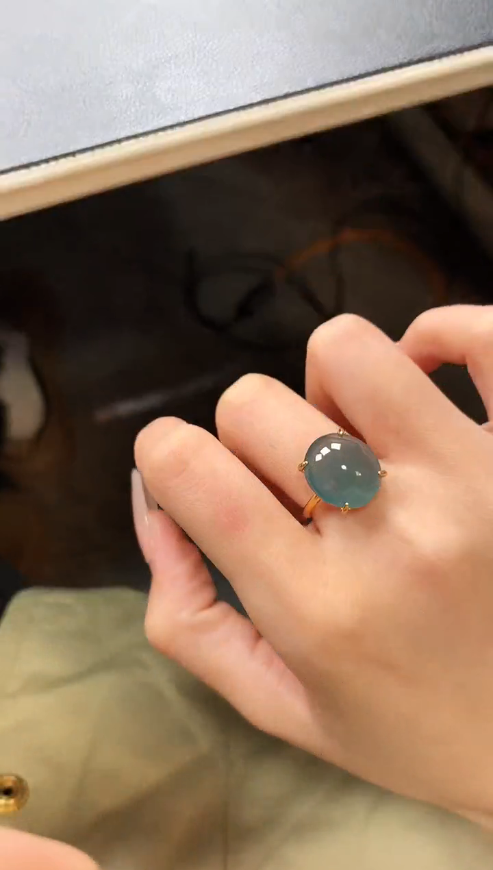 【闪购商品】翡翠戒指银S925镶嵌4363563