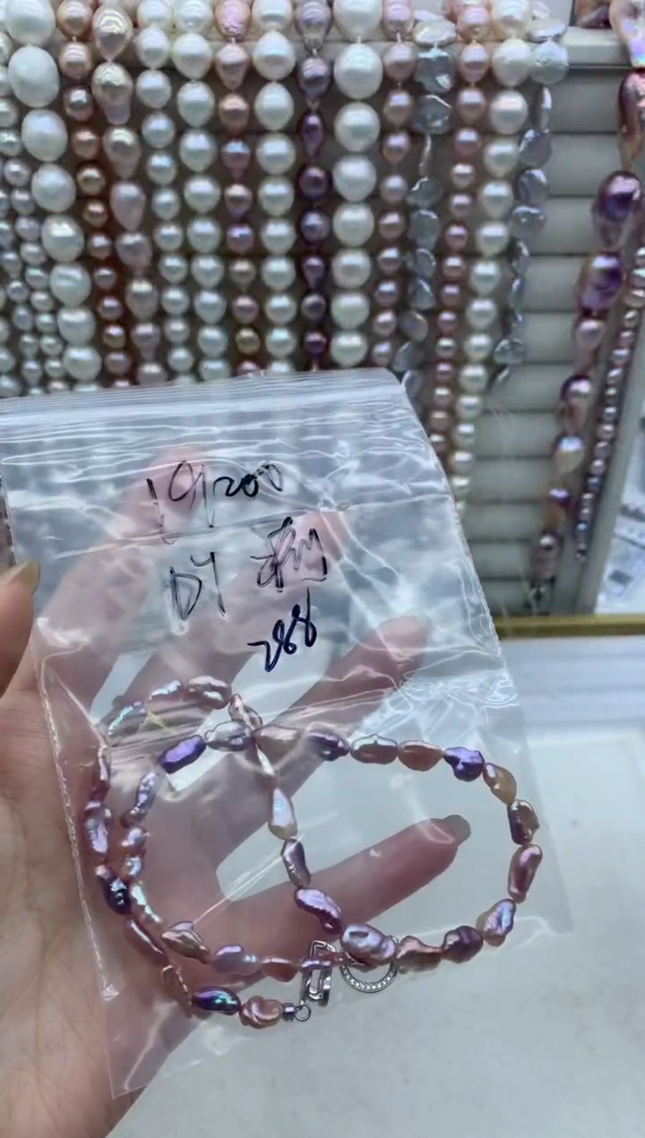 【闪购商品】淡水珍珠项链银S925镶嵌xl