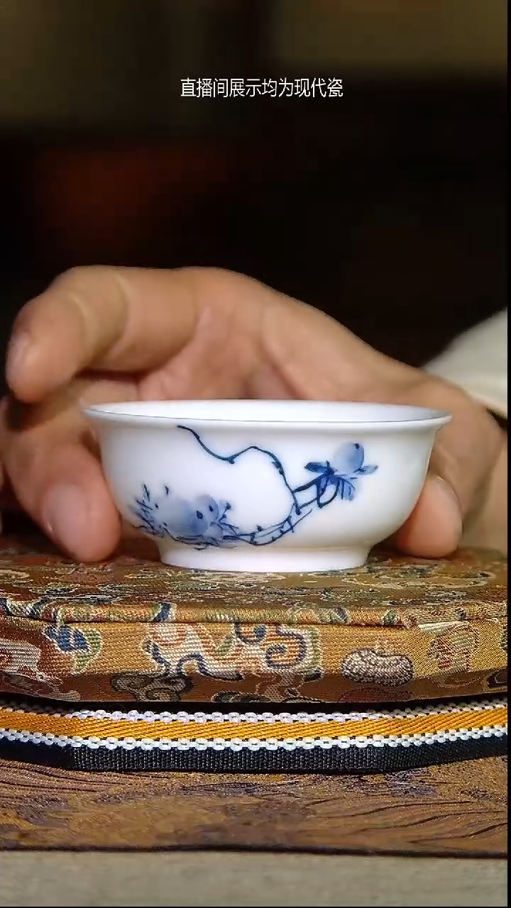 景德镇全手绘高温青花事事如意（微瑕）