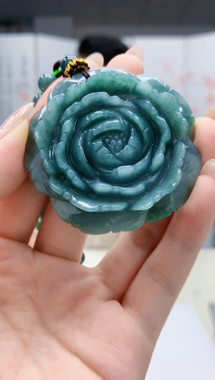 【闪购商品】定制翡翠未镶嵌4969jw-毛货挂件33赠珠链