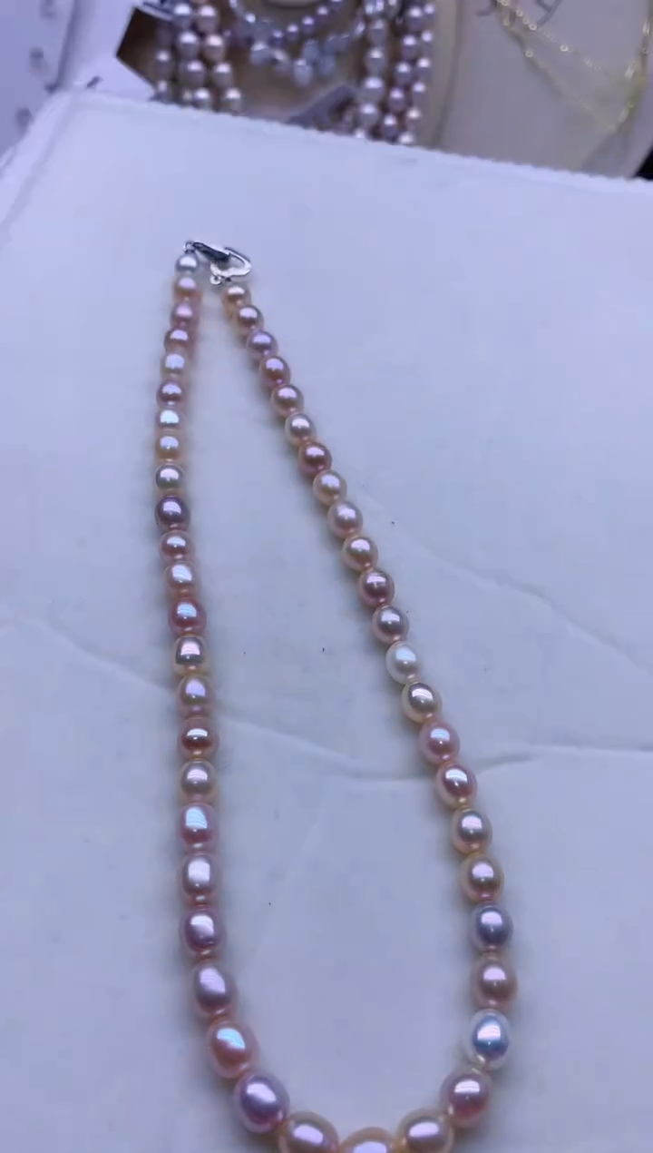 【闪购商品】淡水珍珠项链银S925镶嵌淡水珍珠项链