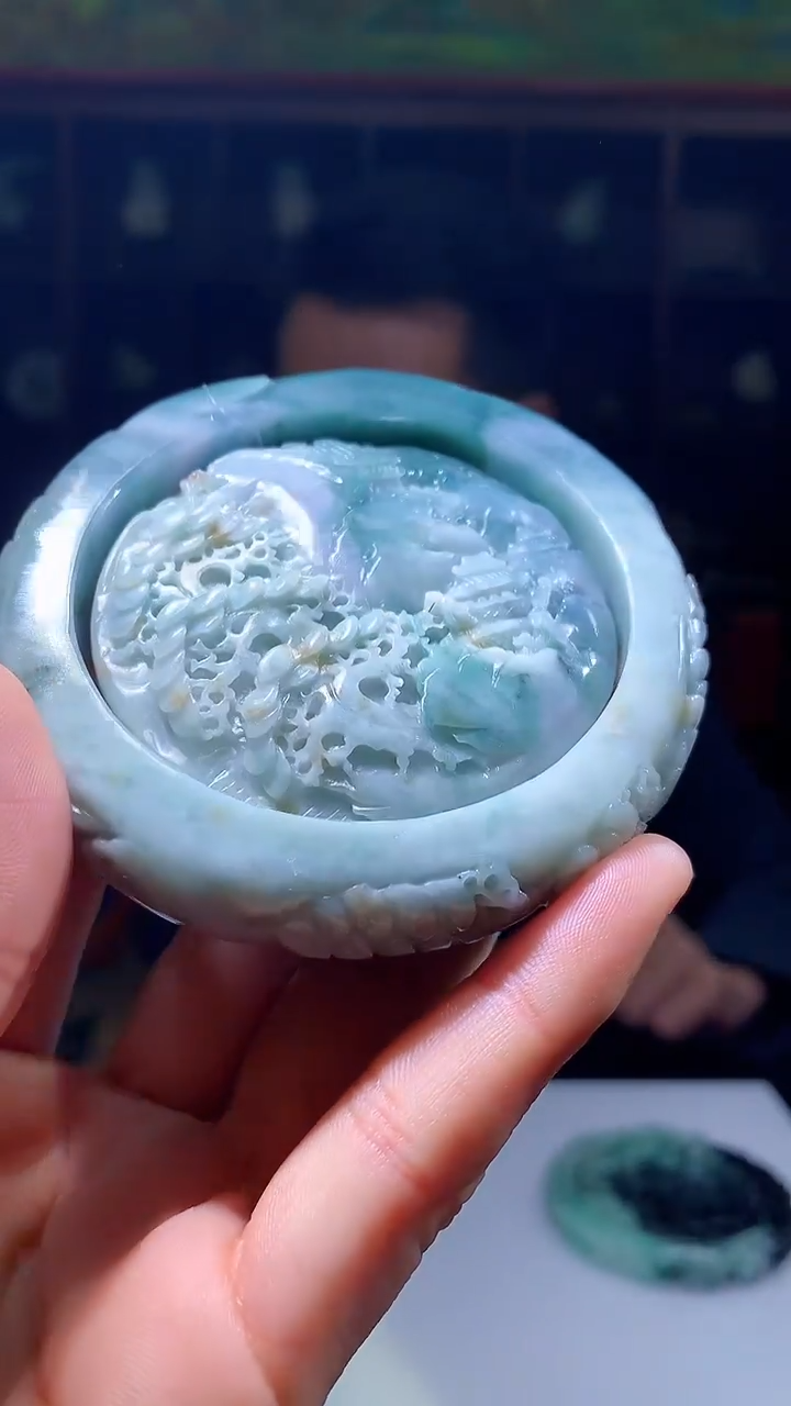 【闪购商品】定制翡翠未镶嵌1088hm-毛货套镯63