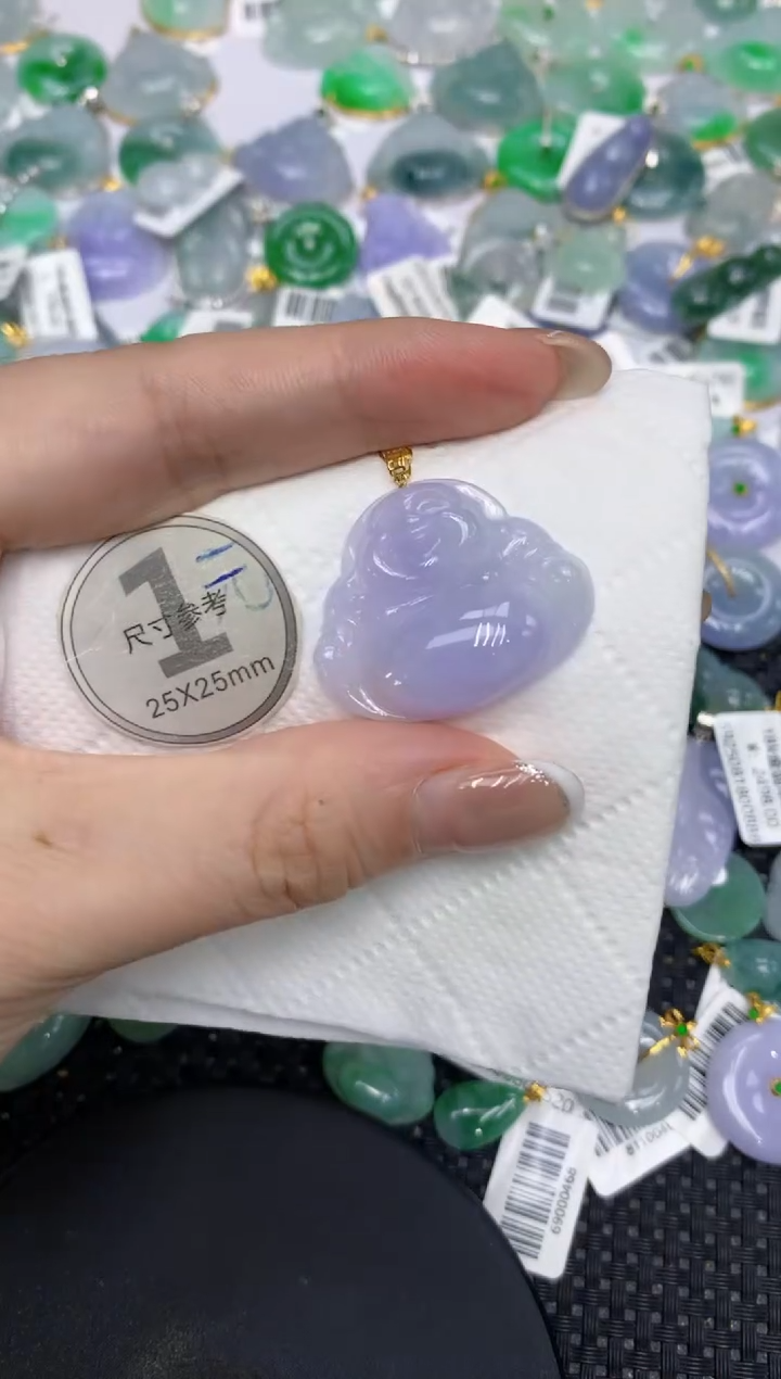 颈饰18K金镶嵌翡翠11111111