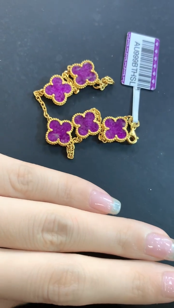 【闪购商品】苏纪石（舒俱来）.足金镶嵌舒俱来手链