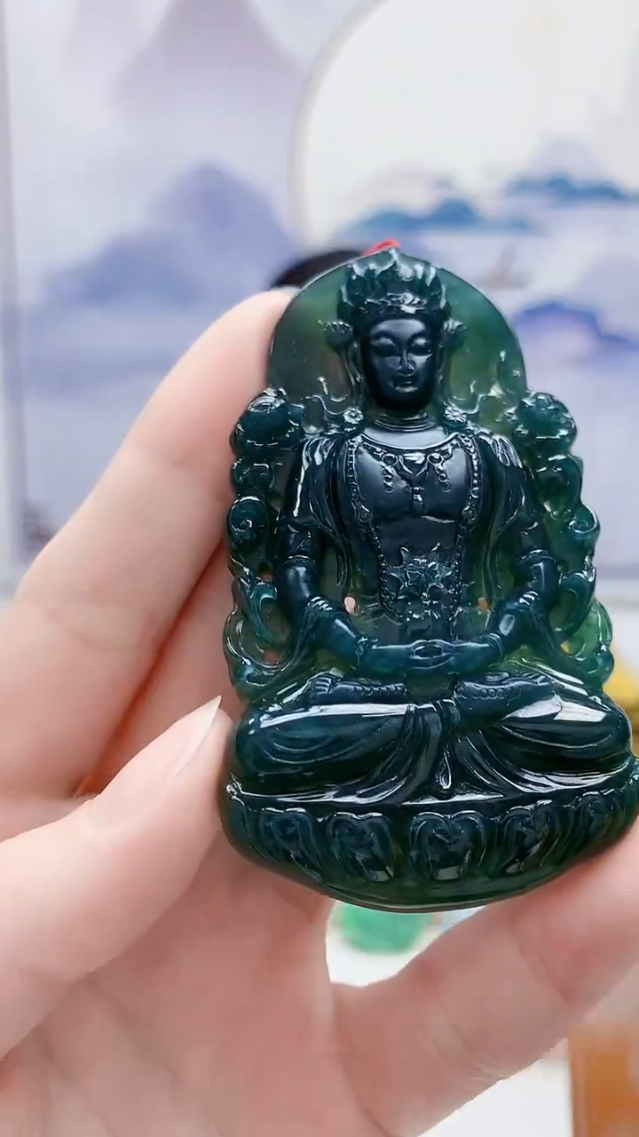 未镶嵌定制翡翠4852ry-毛货挂件9