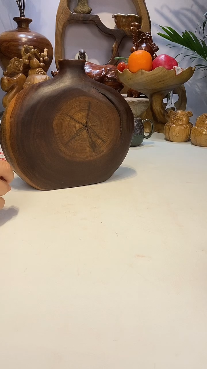 【闪购商品】香樟木A33红樟侘寂花器/尺寸