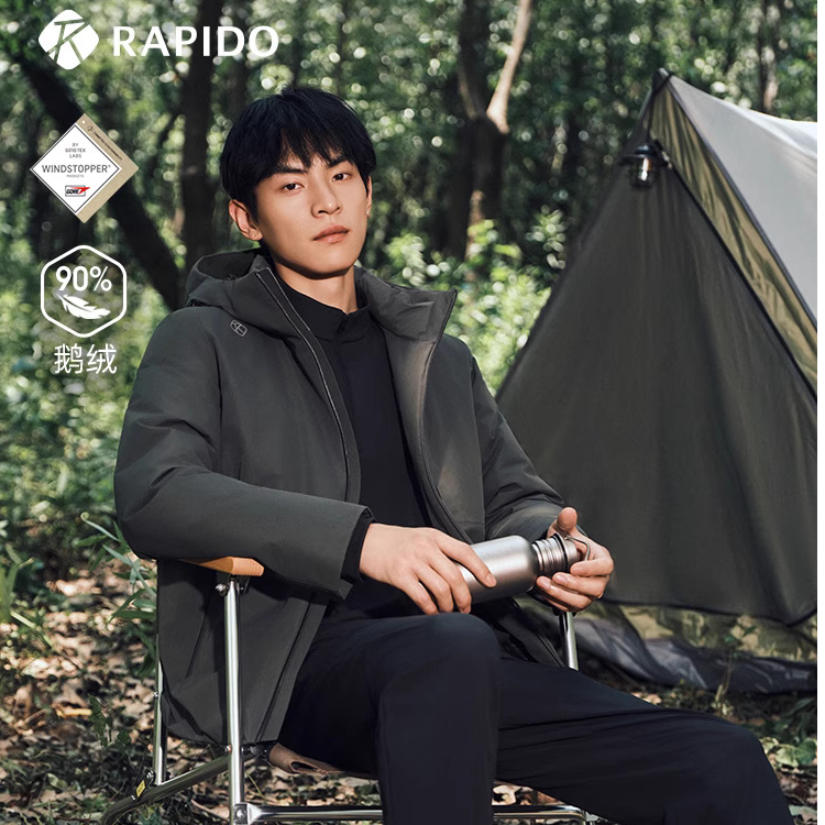Rapido25秋冬男GTX白标90%鹅绒防风防泼水羽绒服CN5938O55雳霹道