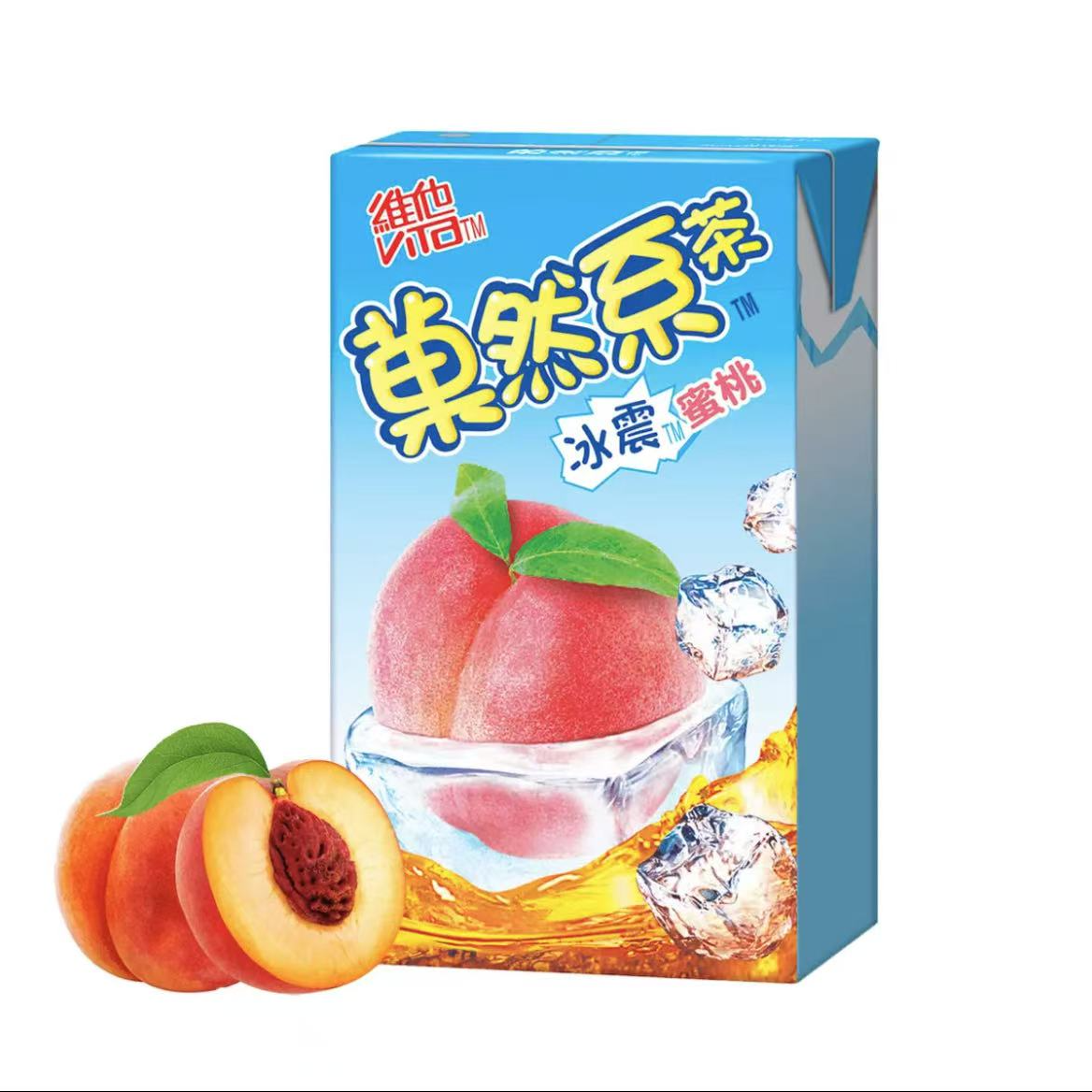 香港维他菓然系冰镇蜜桃饮品250ml*6盒