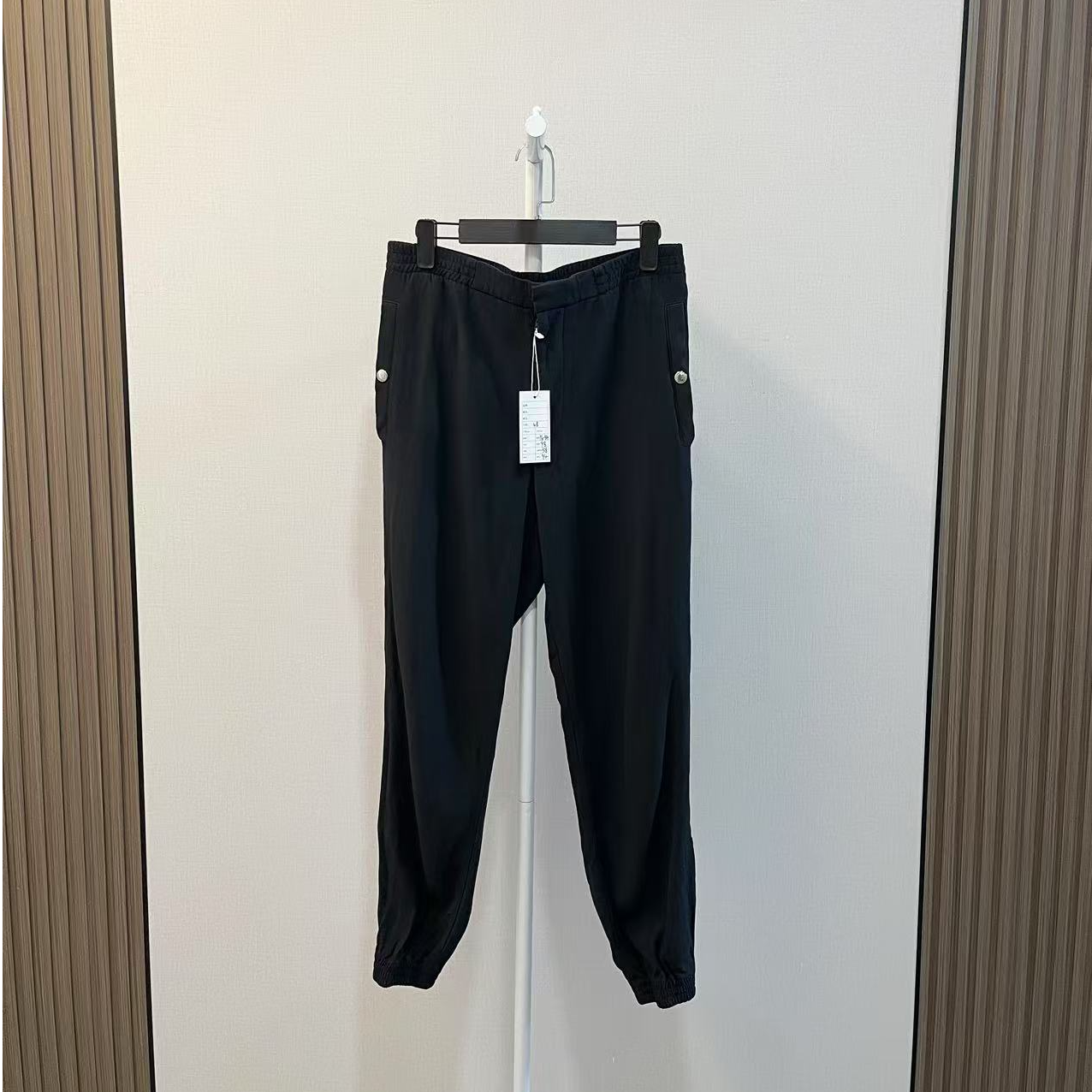 99新 Alexander McQueen/亚历山大·麦昆 /侧拉链黑色休闲裤/48码