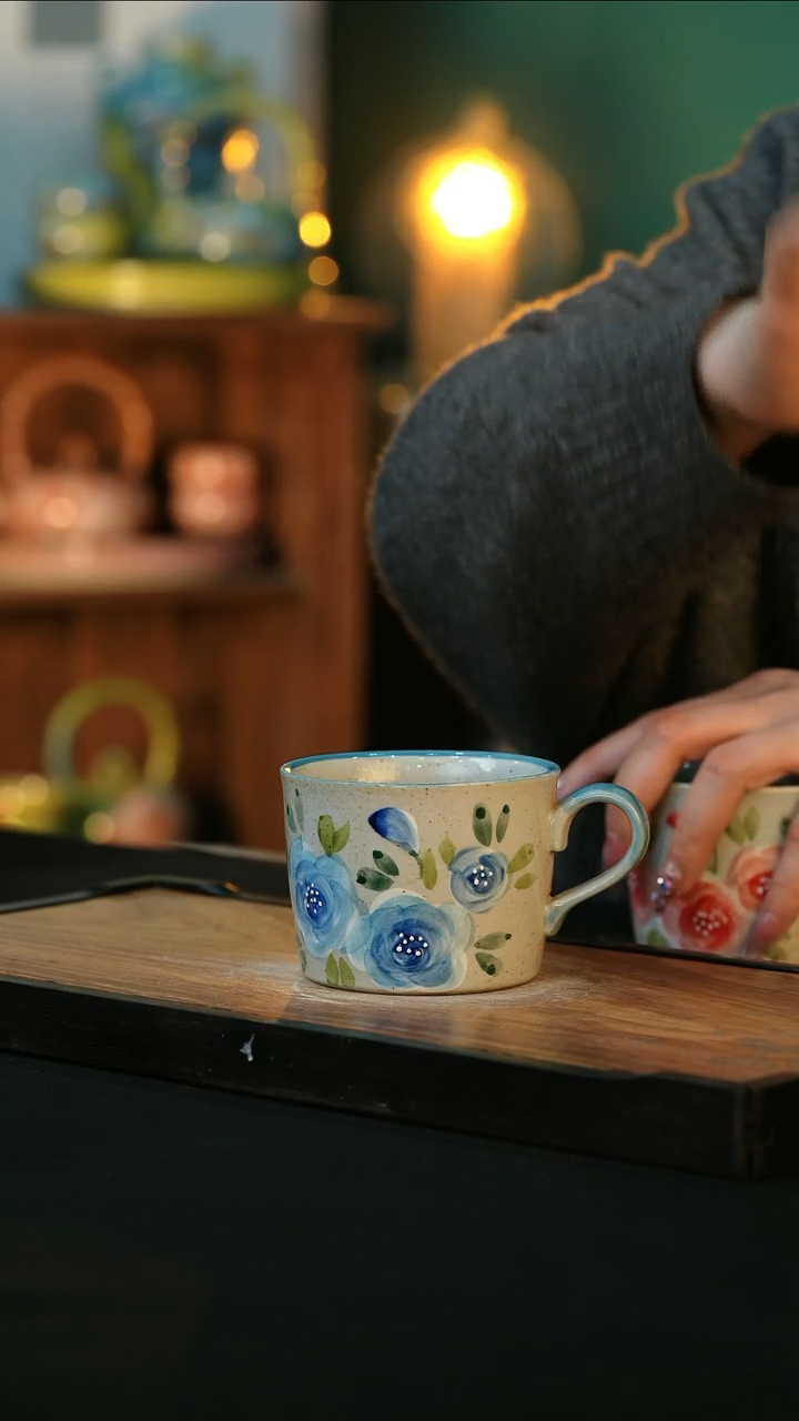 【闪购商品】杯手绘心瓷陶瓷浮力