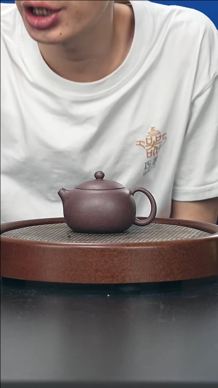 茶壶紫砂大西施-深井紫泥-全手工无添加-210cc