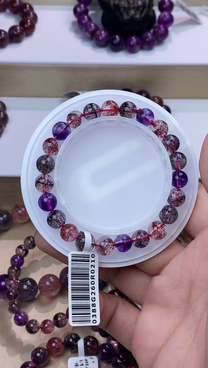 【闪购商品】水晶手链未镶嵌黑加仑超七7m+