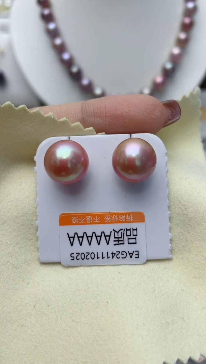 【闪购商品】淡水珍珠耳饰18K金镶嵌W78