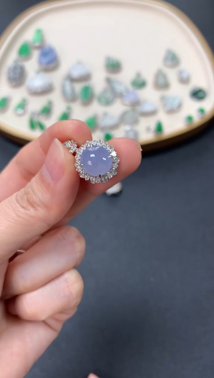 【闪购商品】翡翠戒指18K金镶嵌戒指12800