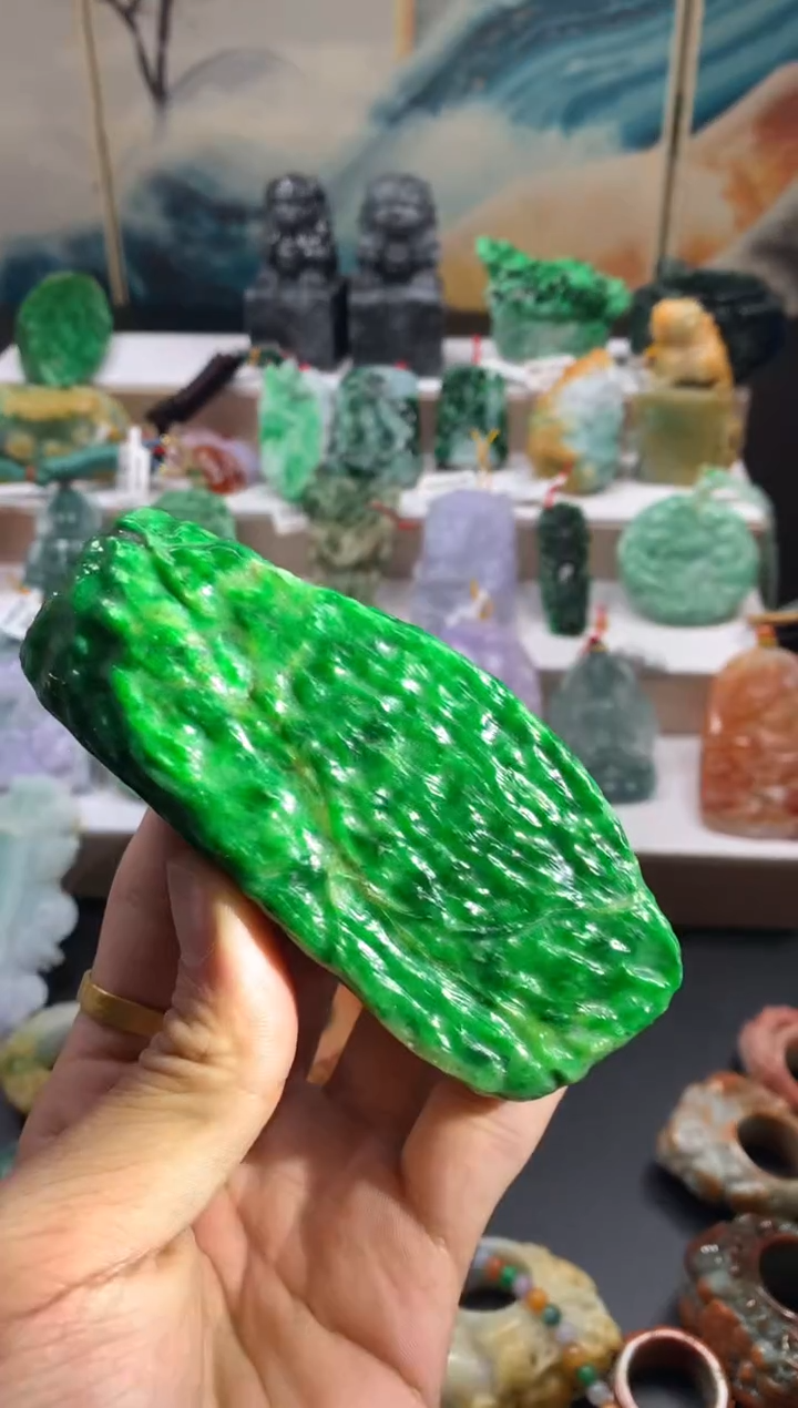 颈饰18K金镶嵌翡翠?****?天然A货翡翠