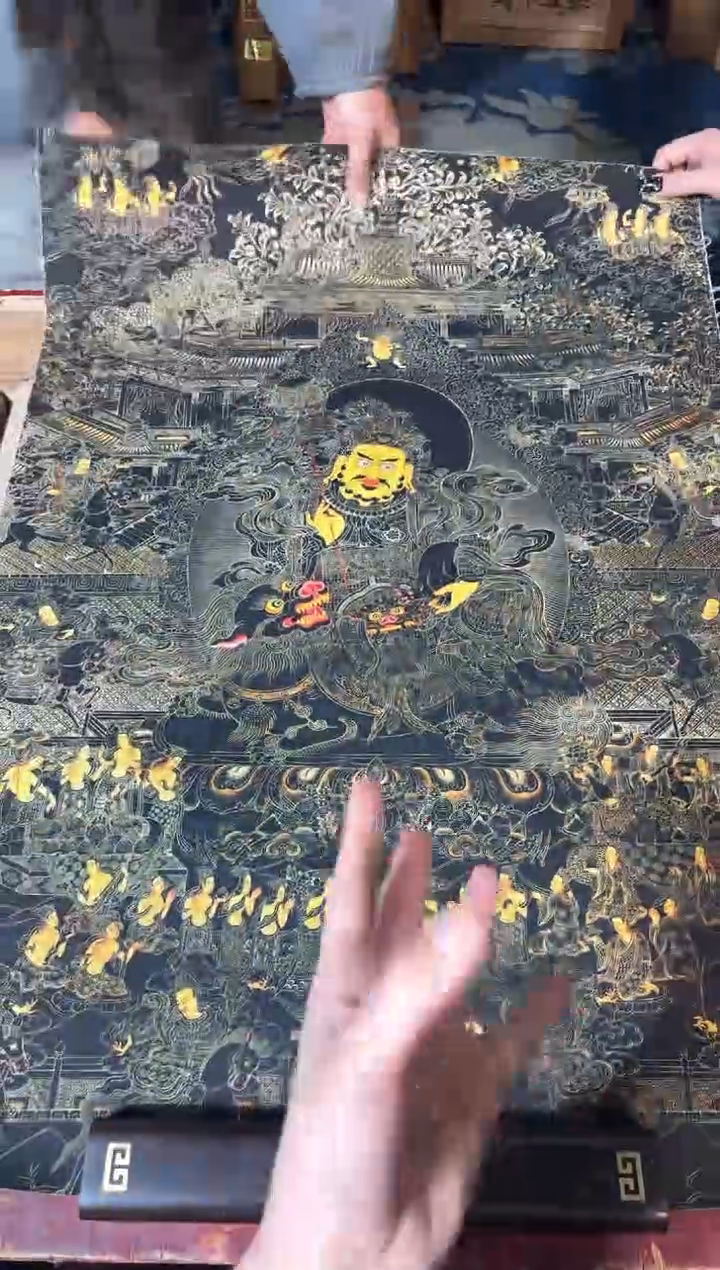 卷轴画龙妹的唐卡tk16