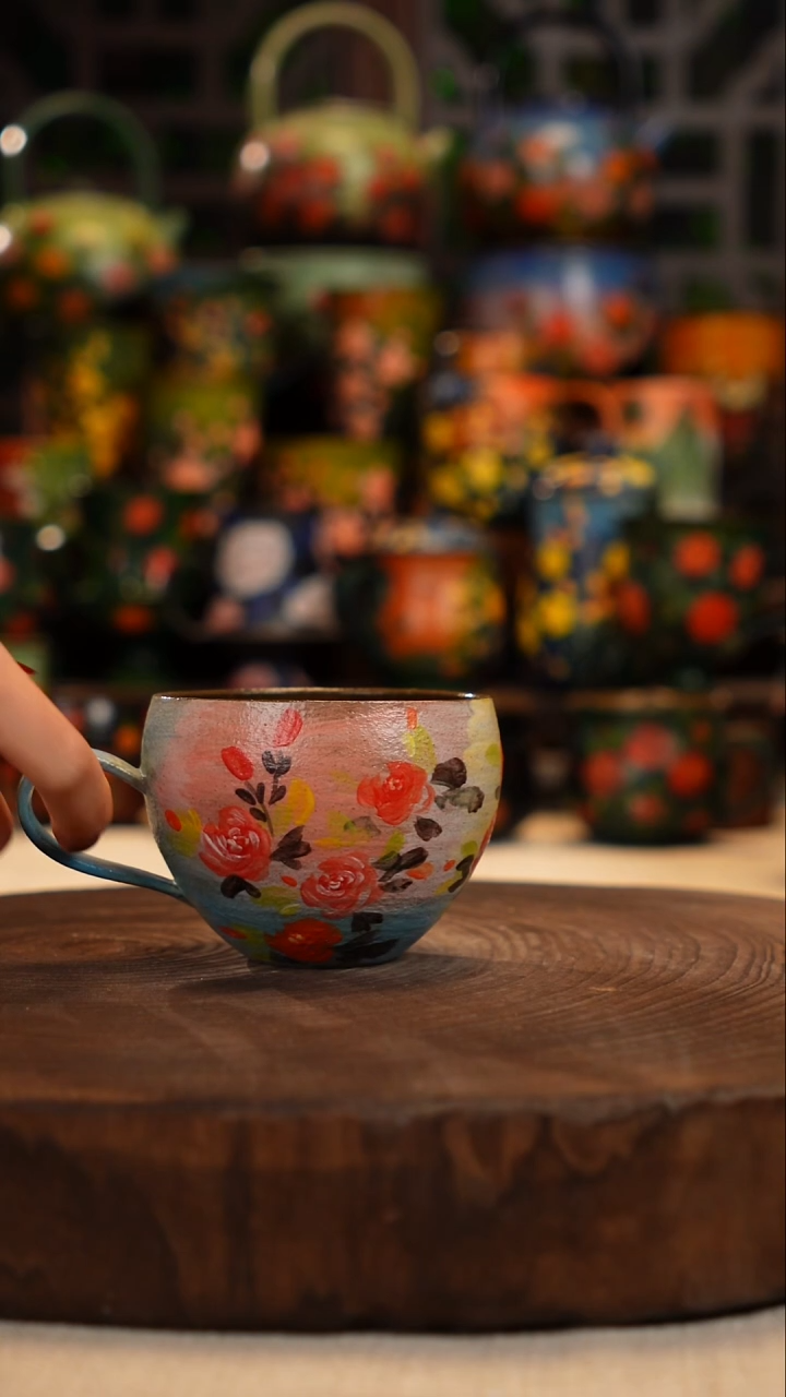 油画 釉下彩  杯子