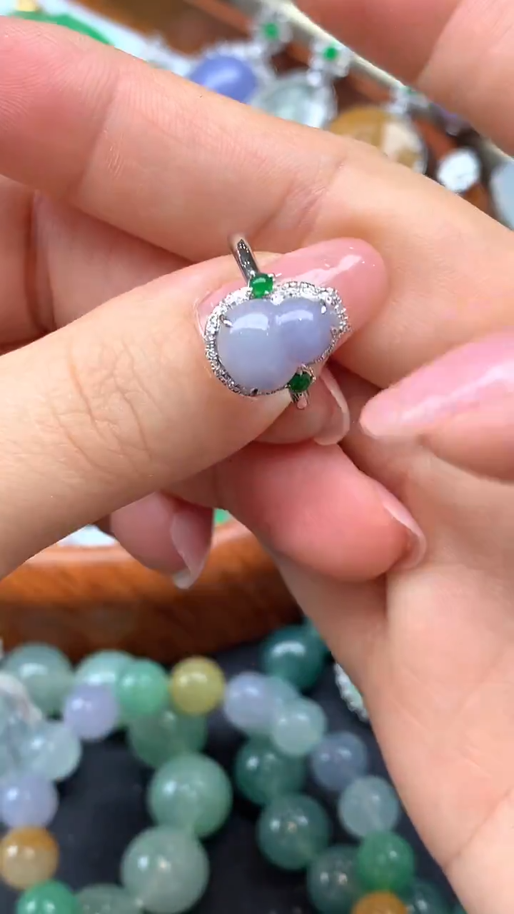 【闪购商品】翡翠戒指18K金镶嵌210-天然翡翠