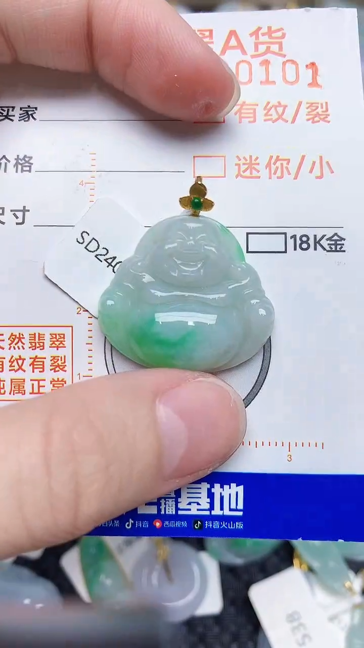 【闪购商品】翡翠颈饰18K金镶嵌8767867866