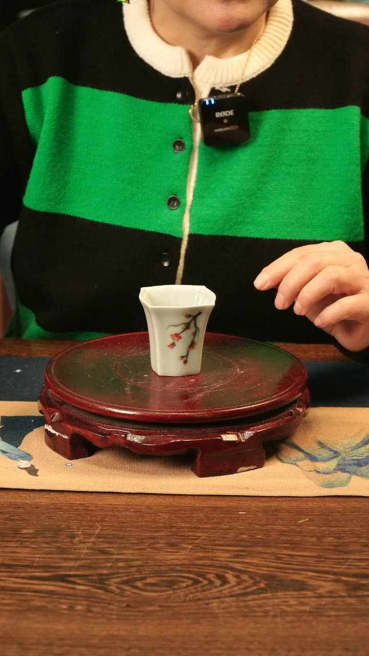 【闪购商品】釉中彩 四方杯（梅花