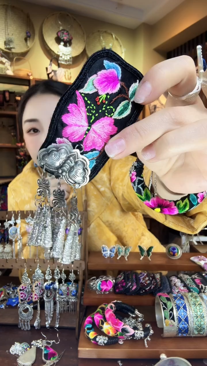 刺绣非遗刺绣民族风发夹