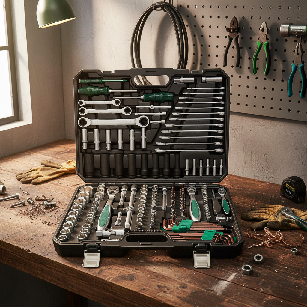 科加174件套72齿汽修工具套装套筒扳手工具组合套装修车工具箱维