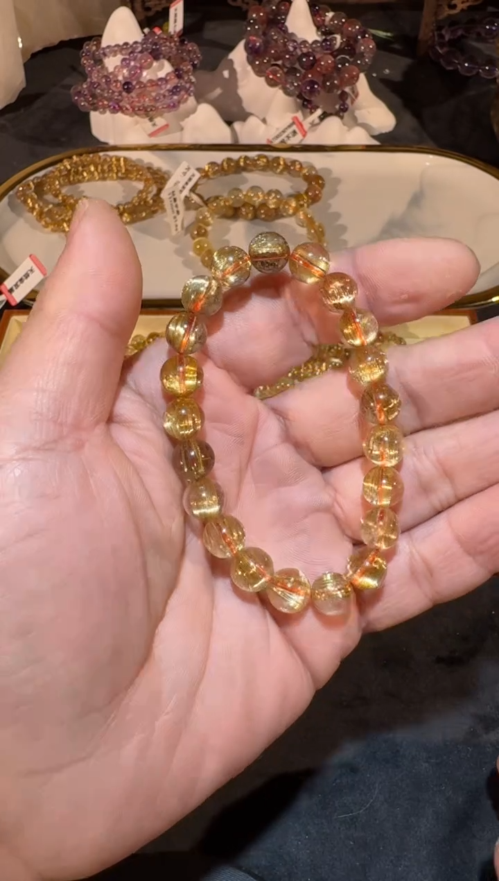 未镶嵌手串发晶SJ-744金发晶