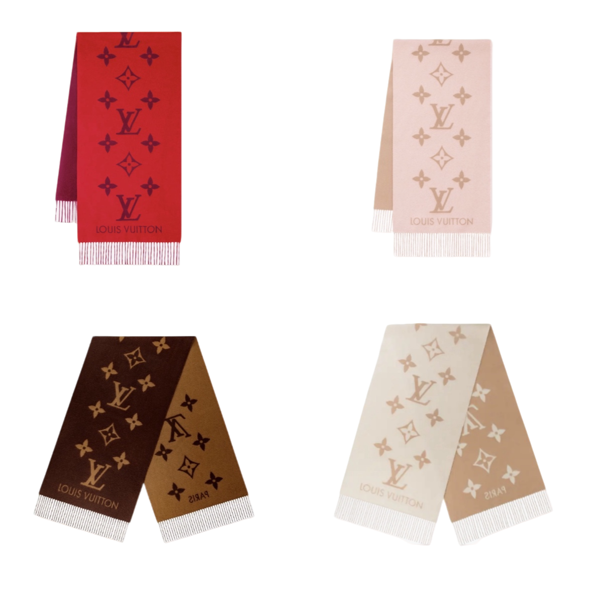 未使用 LouisVuitton/路易威登 【jessie】REYKJAVIKLOGO羊绒围巾