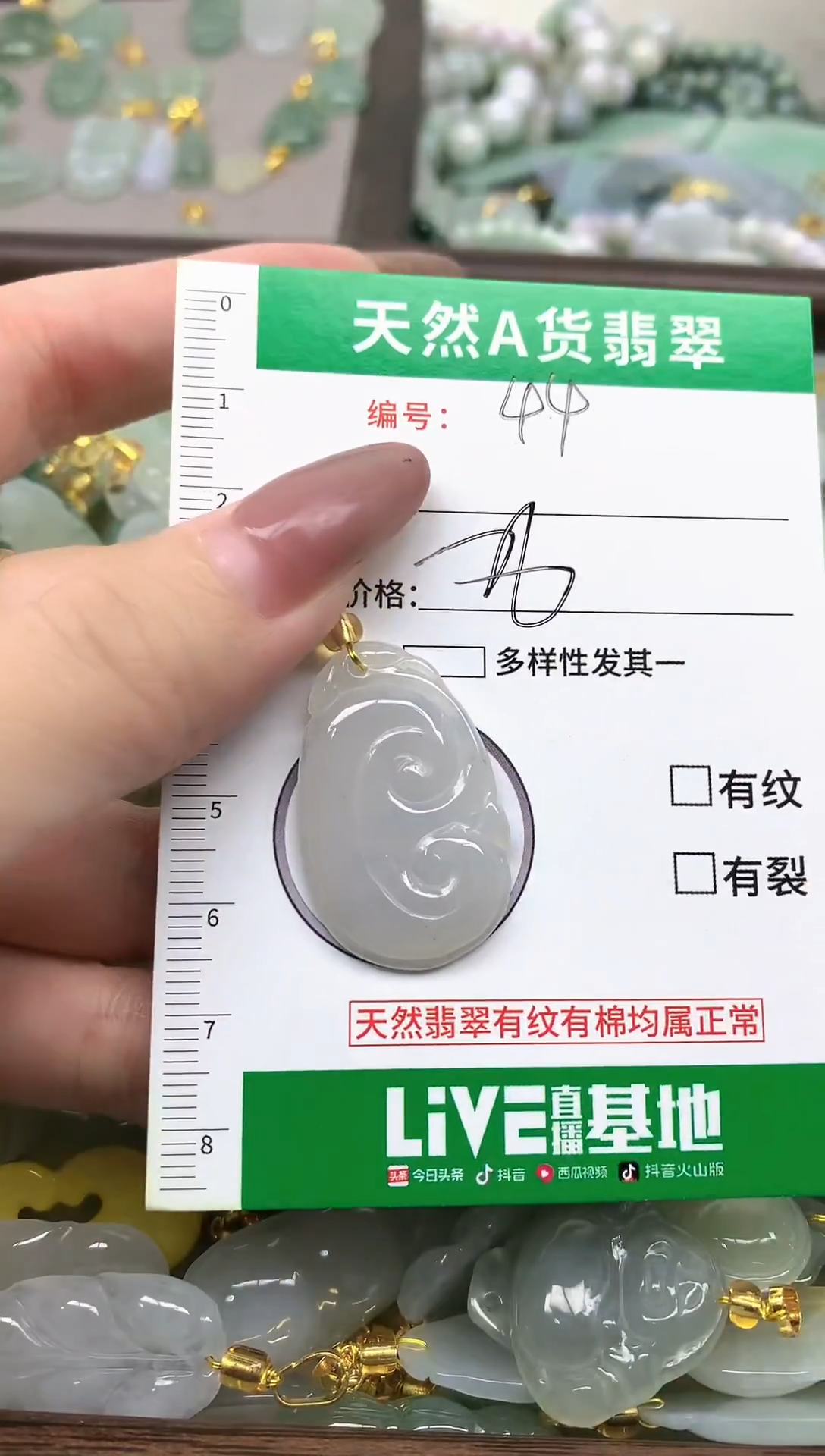 颈饰未镶嵌翡翠纯天然缅甸A货翡翠-44