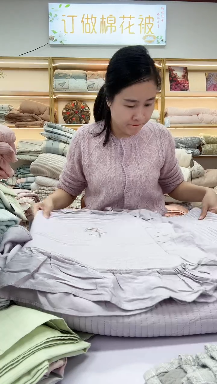 棉高品质天丝刺绣床盖三件套 微瑕