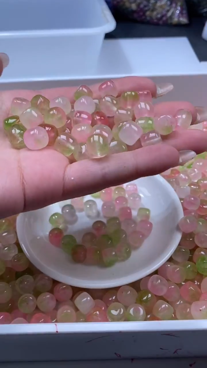 未镶嵌颈饰玛瑙/玉髓W2963盐源水蜜桃老型10*8mm*10颗