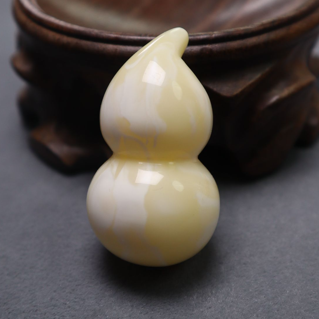天然蜜蜡白蜡焦皮葫芦