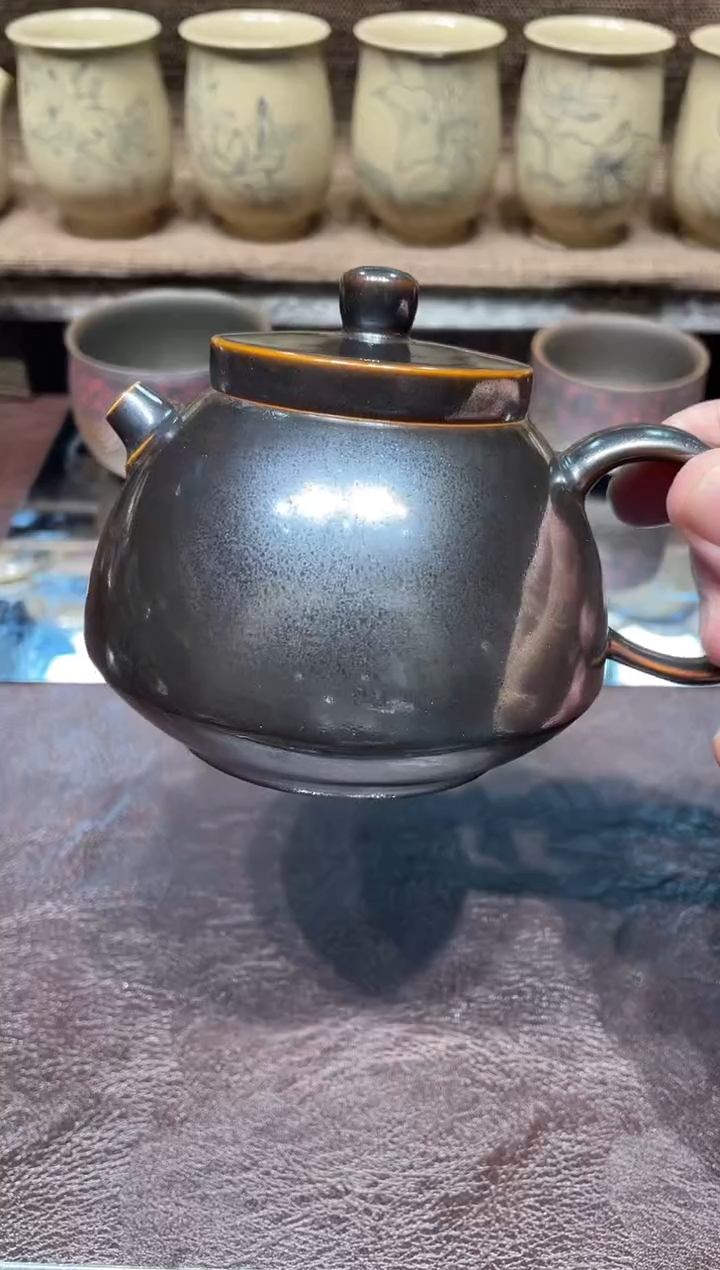 茶壶丹窑太空灰茶壶 45号 240cc