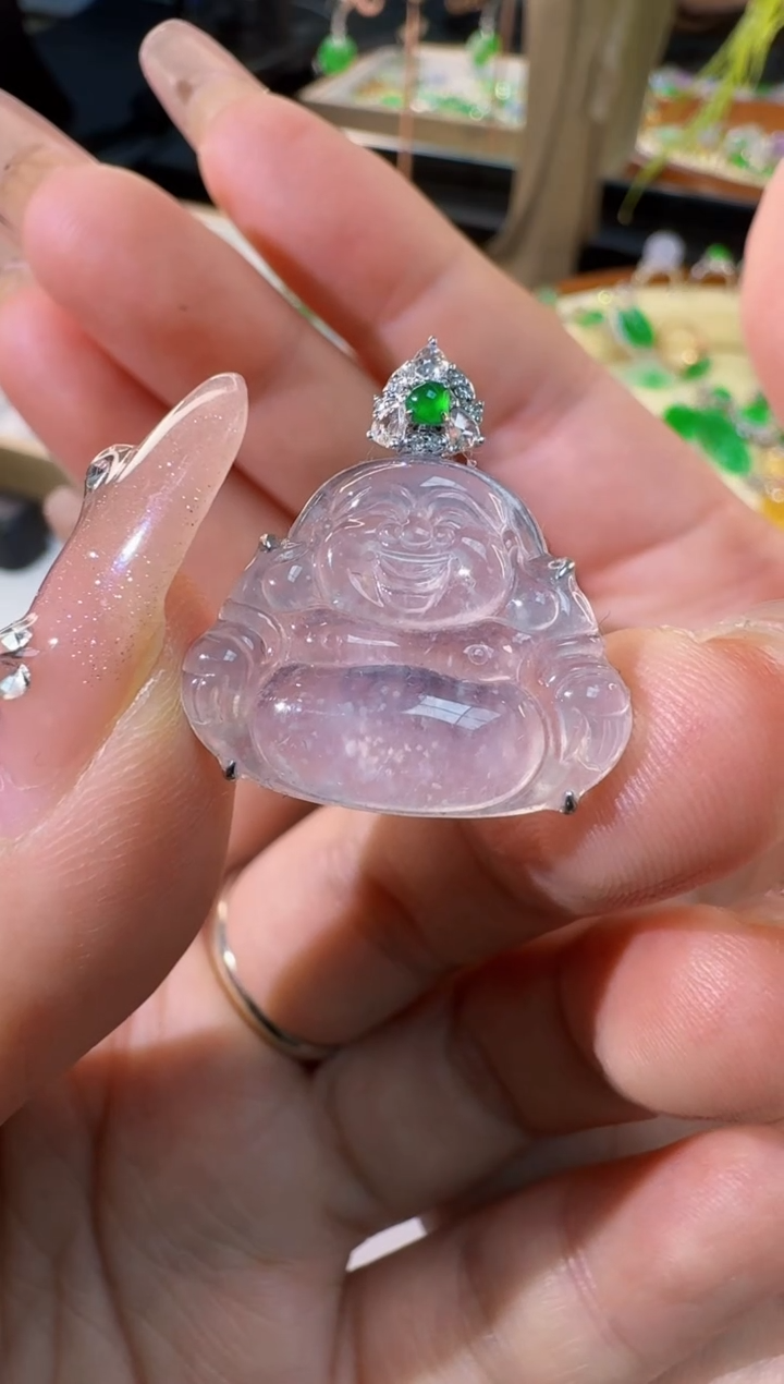 【闪购商品】翡翠颈饰18K金镶嵌缅甸翡翠吊坠