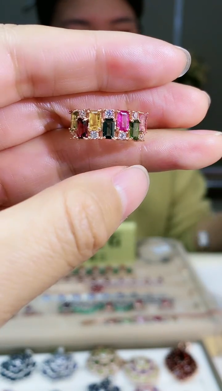 【闪购商品】碧玺手饰银S925镶嵌手饰