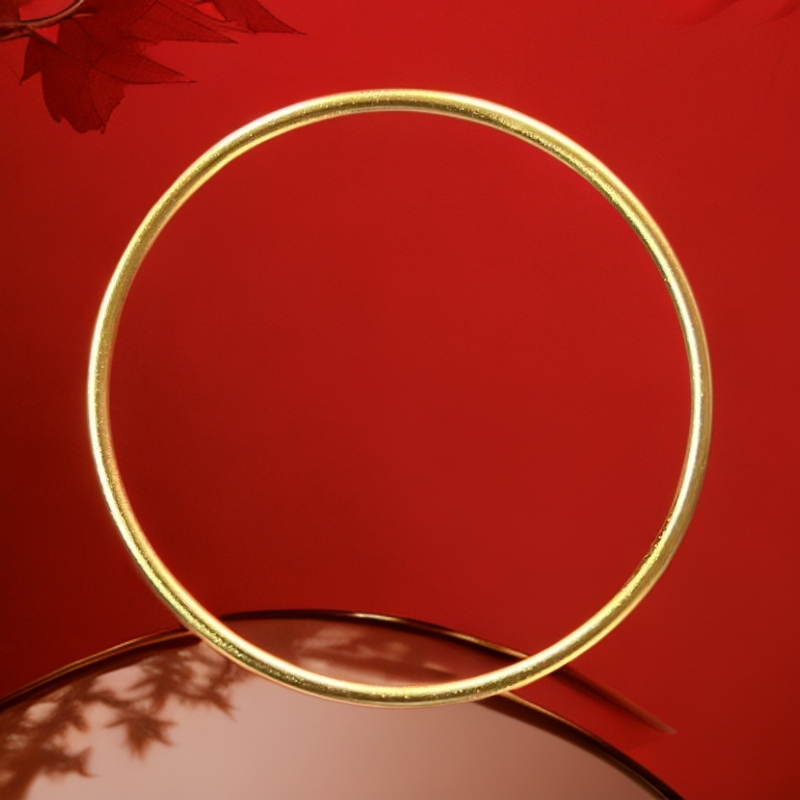  【乐乐】 高端国潮简约时尚款细款手镯合金手镯（ZL8146）