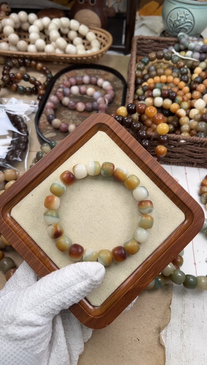 手串菩提根/象牙果a339卡13 干磨+机抛半壁春