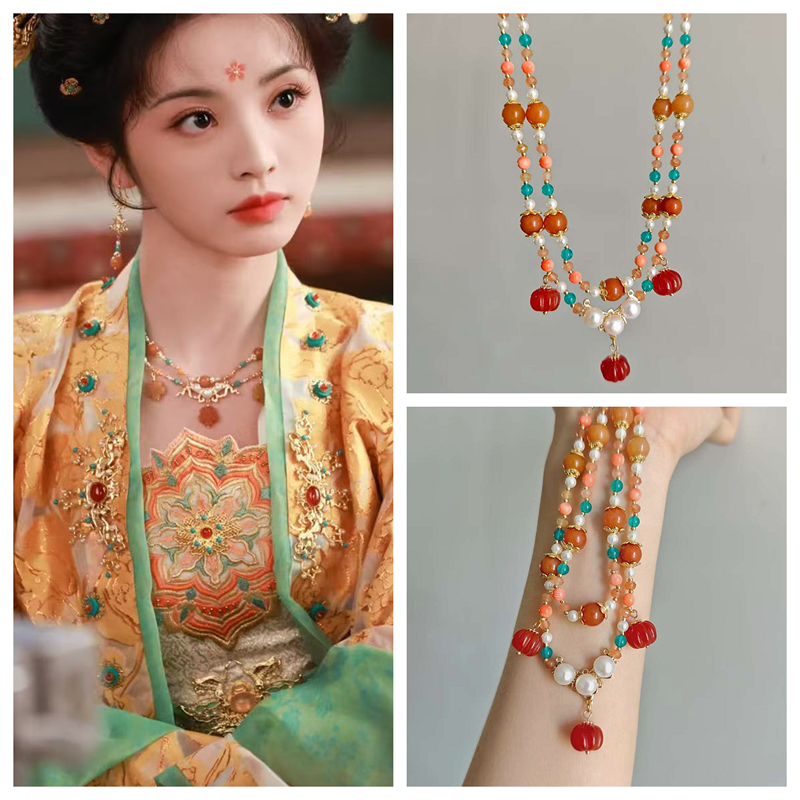 风雪初晴子夜归璎珞【田曦薇同款】汉服手工古风百搭日常仙气仙女