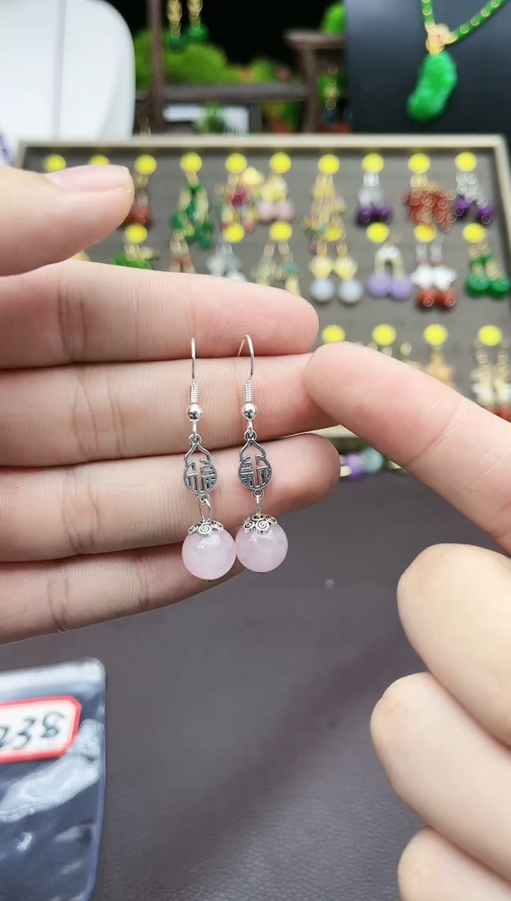 【闪购商品】水晶耳饰银S925镶嵌238000