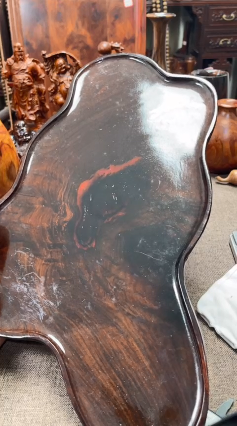 【闪购商品】交趾黄檀（大红酸枝）木艺果盘