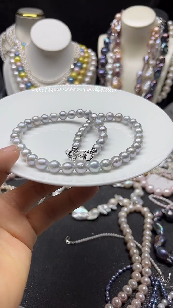 颈饰未镶嵌淡水珍珠方糖