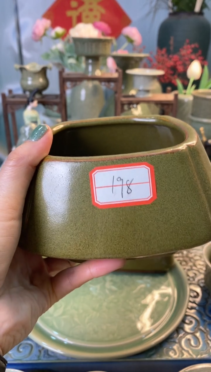 【闪购商品】XT001茶叶末釉大号笔洗 【微瑕】